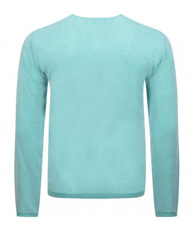 Pull coton de luxe pour homme - couleur vert d'eau made in italy →  GENTLESON Taille S